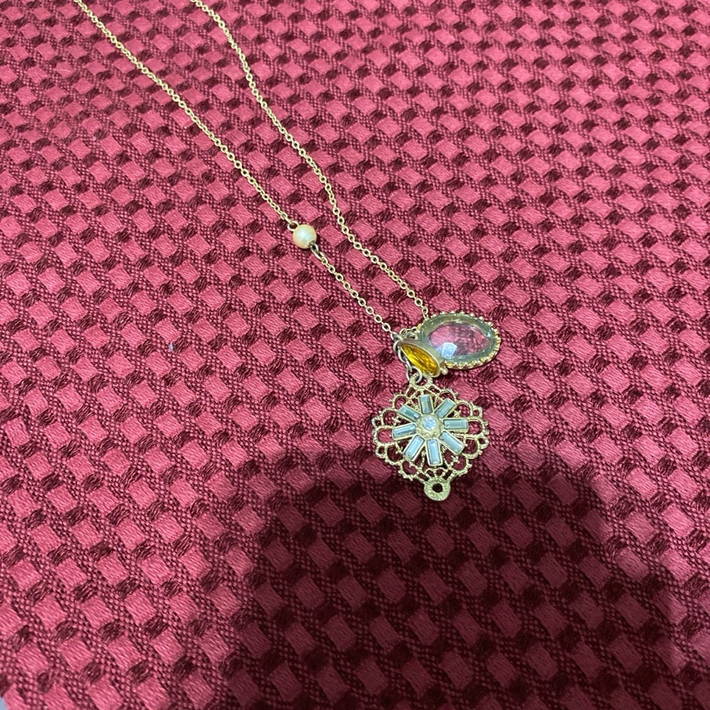 LOFT three charm necklace